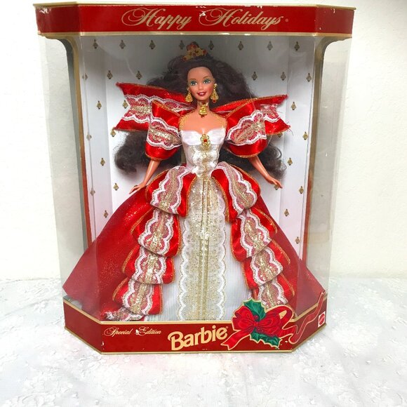 1997 Mattel Special Edition 10th Anniversary Happy Holidays Barbie 17832 - Picture 1 of 7